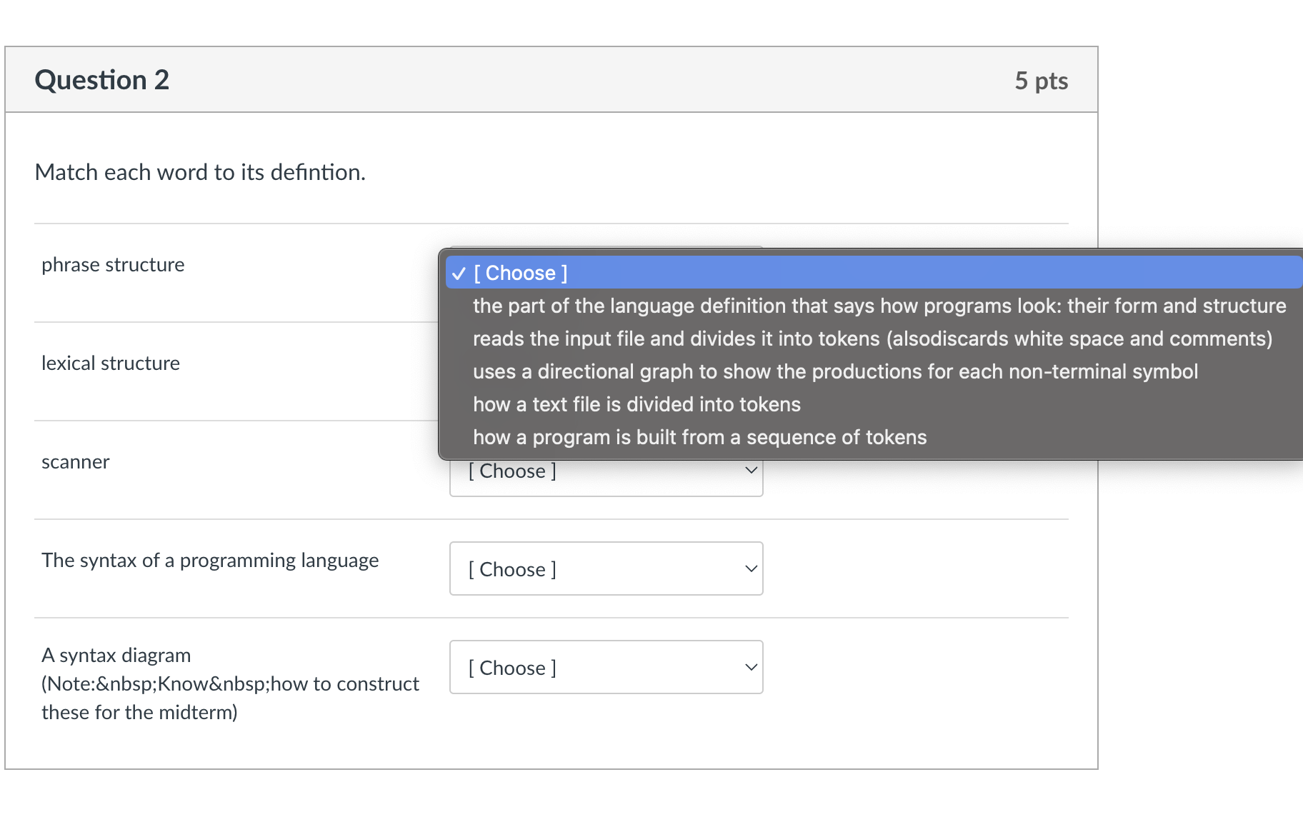 Solved Match each word to its defintion. phrase structure | Chegg.com