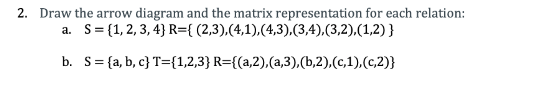 Solved 2. Draw the arrow diagram and the matrix | Chegg.com