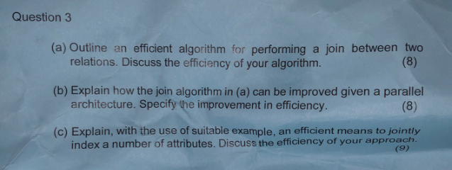 Solved (a) Outline an efficient algorithm for performing a | Chegg.com