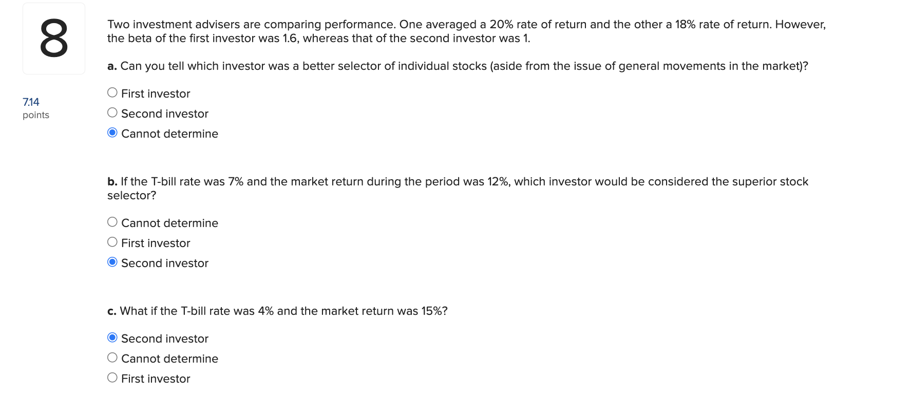 Solved Two investment advisers are comparing performance. | Chegg.com