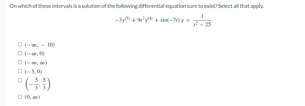 Solved On which of these intervals is a solution of the | Chegg.com