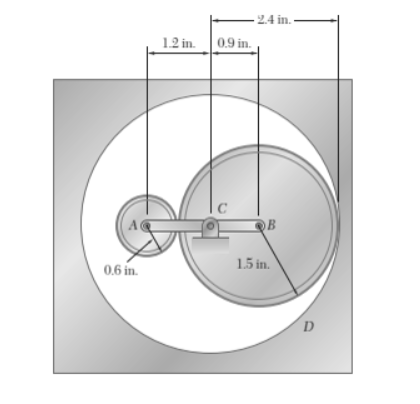 Solved Arm ACB Rotates Around Point C With An Angular | Chegg.com