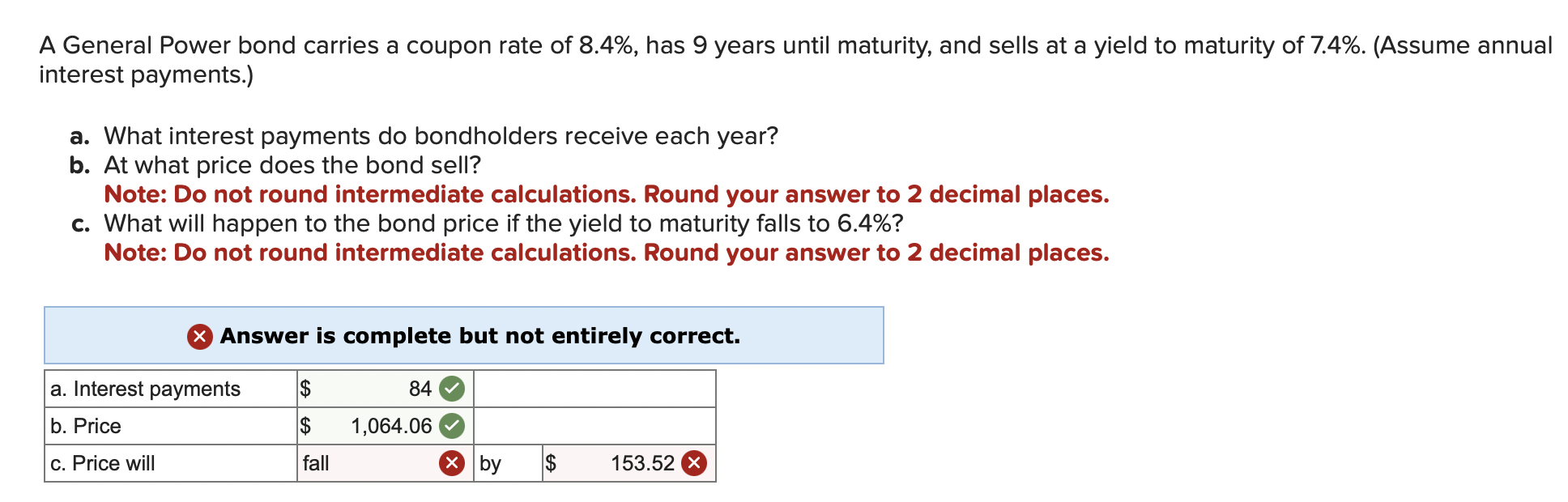 Solved A General Power Bond Carries A Coupon Rate Of 8.4%, 