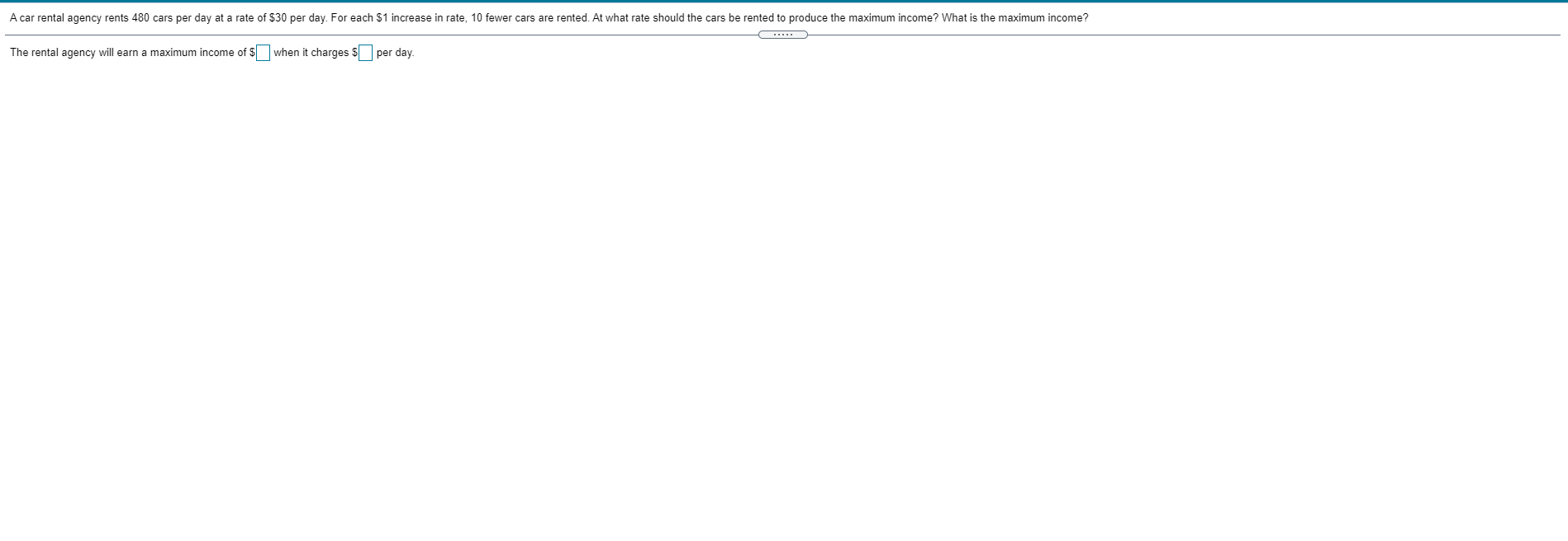 Solved A car rental agency rents 480 cars per day at a rate