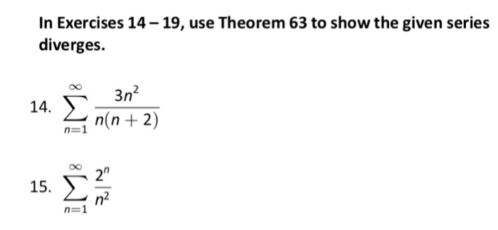 Solved In Exercises 14-19, use Theorem 63 to show the given | Chegg.com
