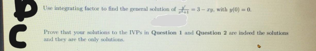 Solved Use Integrating Factor To Find The General Solution | Chegg.com