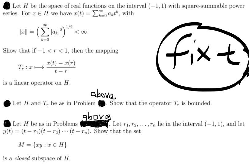 Let H Be The Space Of Real Functions On The Interv Chegg Com