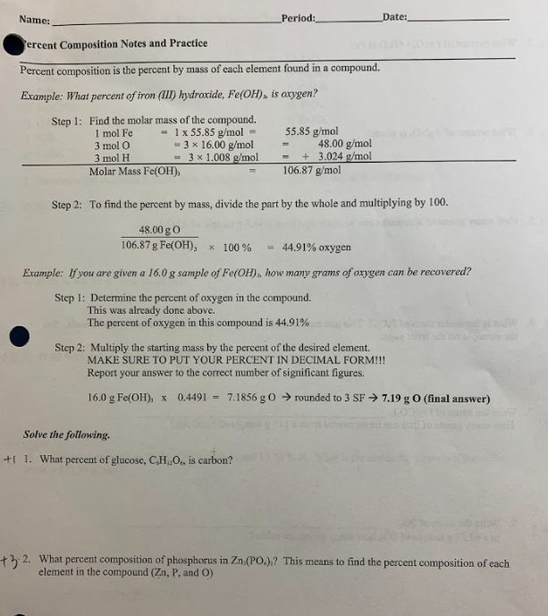 percent composition examples