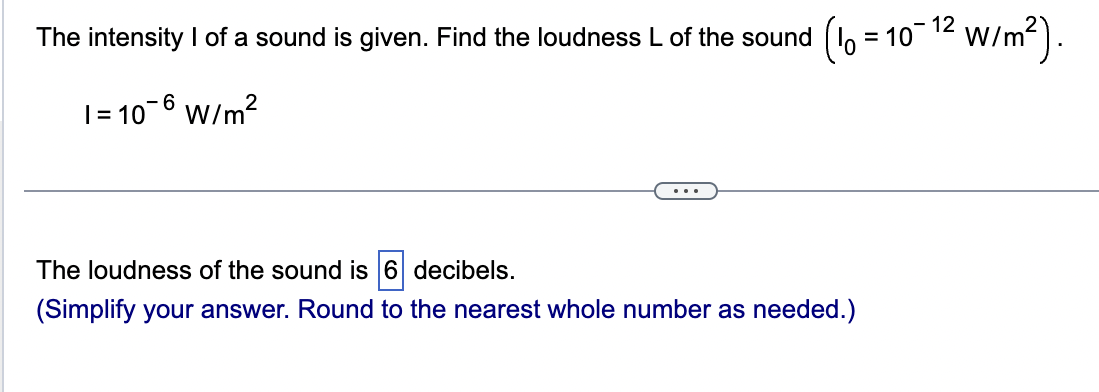 Solved The Intensity I Of A Sound Is Given. Find The | Chegg.com