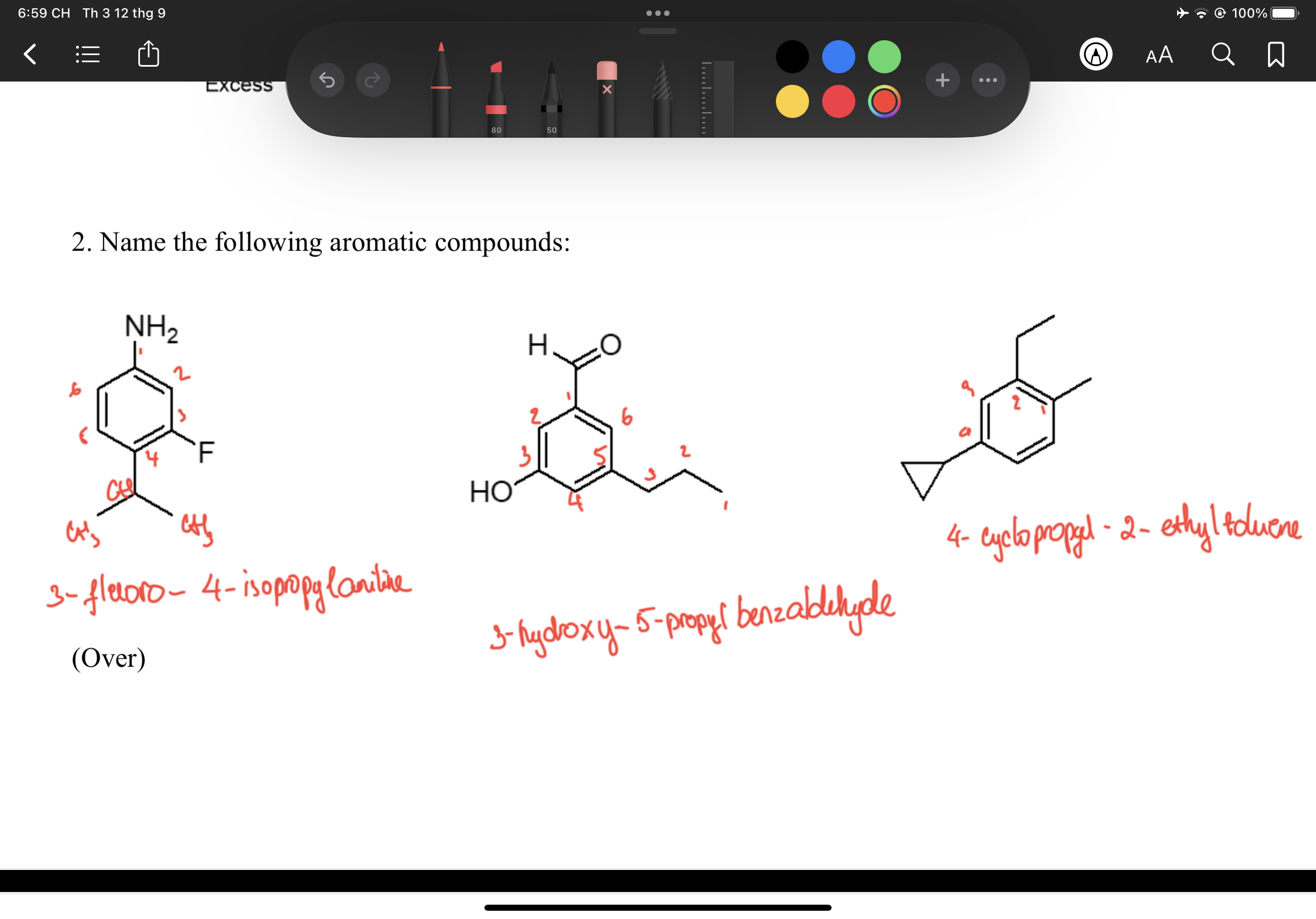 Solved 2 Name The Following Aromatic Compounds Chegg Com   PhpDwhPKu