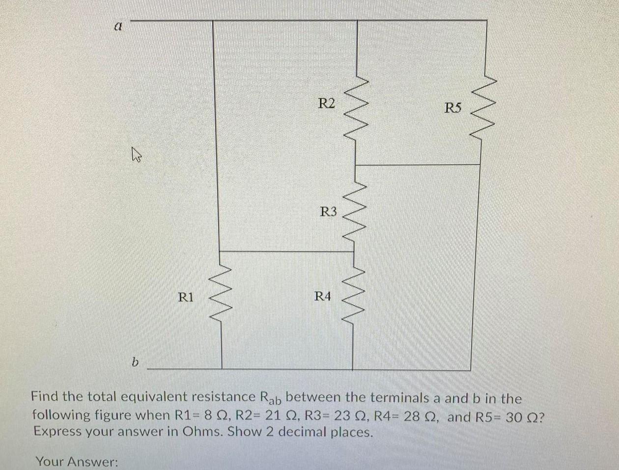 Solved R2 R5 ho R3 MTM Ri R4 b Find the total equivalent | Chegg.com