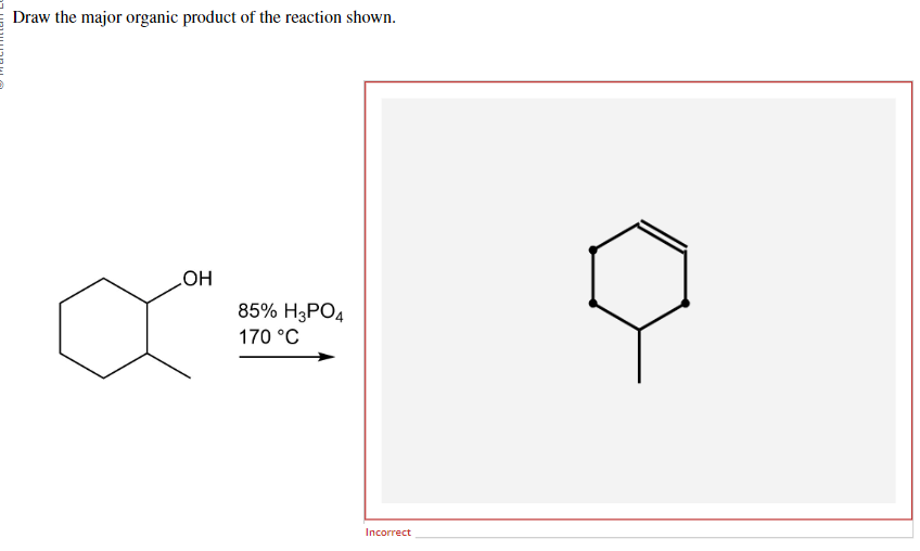 Solved Draw the major organic product of the reaction Chegg com