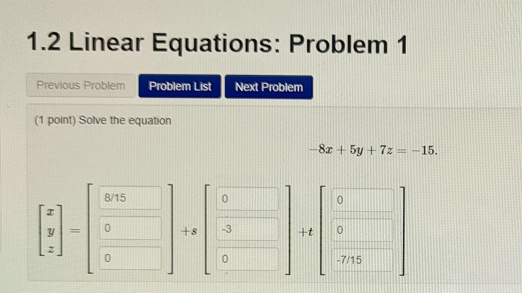 solve the linear equation 1 2x 10 1 4x 54