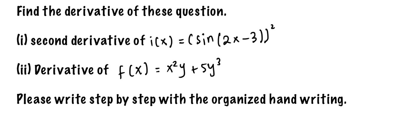 find the derivative of fx sin x 2