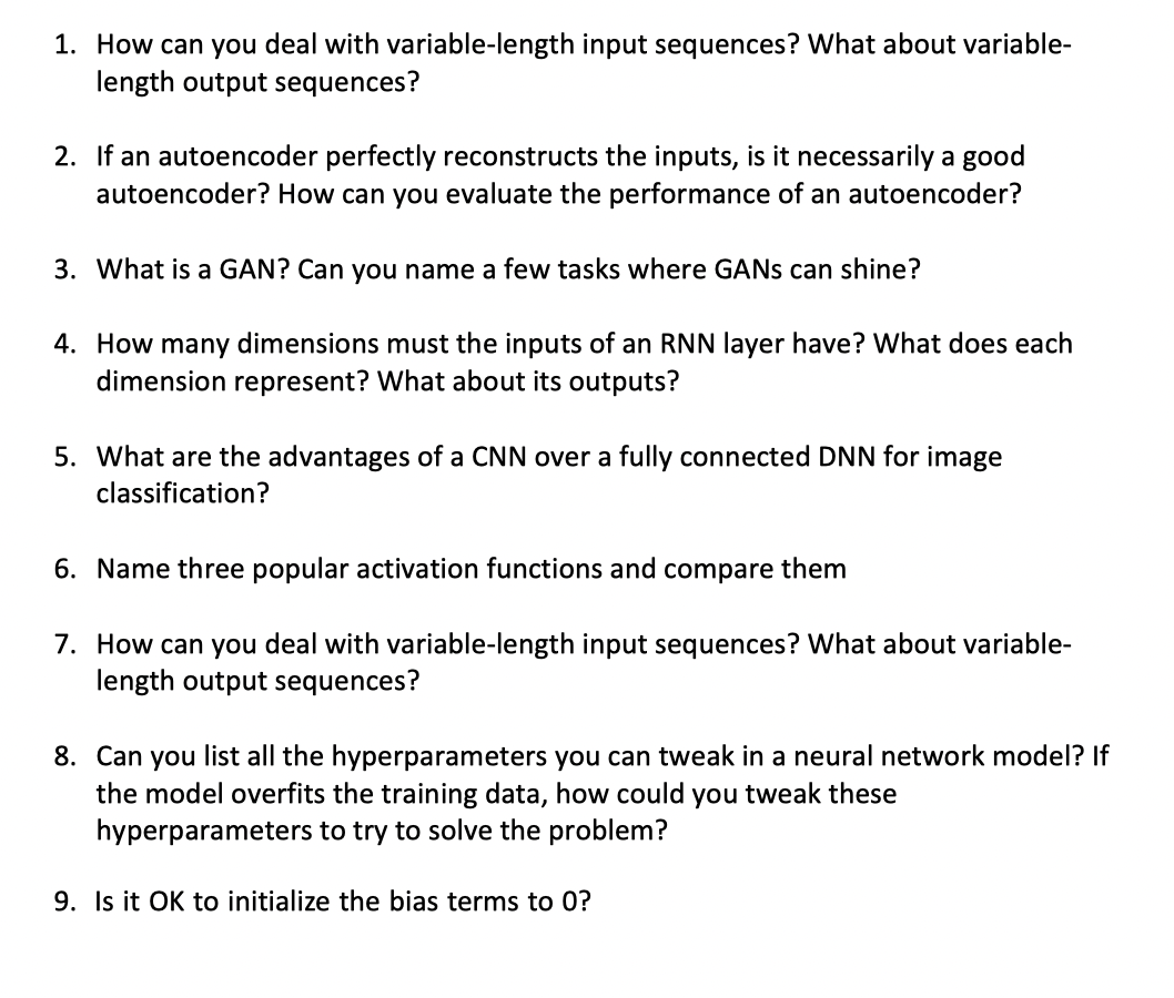 Solved 1. How can you deal with variable-length input | Chegg.com