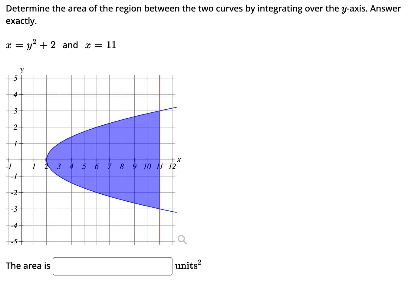 Solved Determine the area of the region between the two | Chegg.com