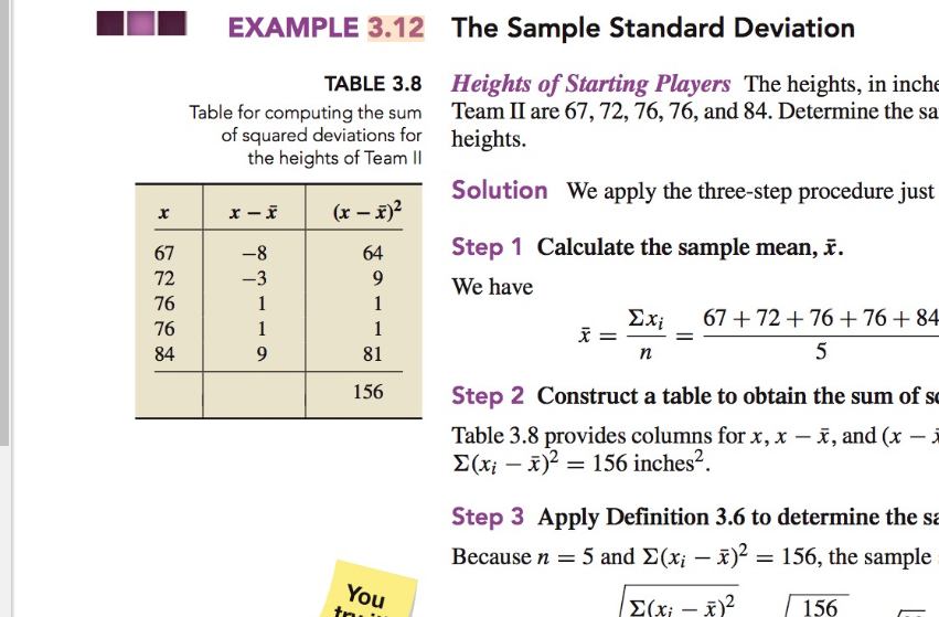 how determine standard deviation