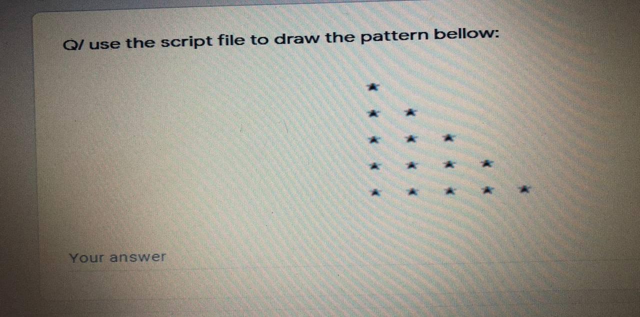 Solved QI use the script file to draw the pattern bellow: | Chegg.com
