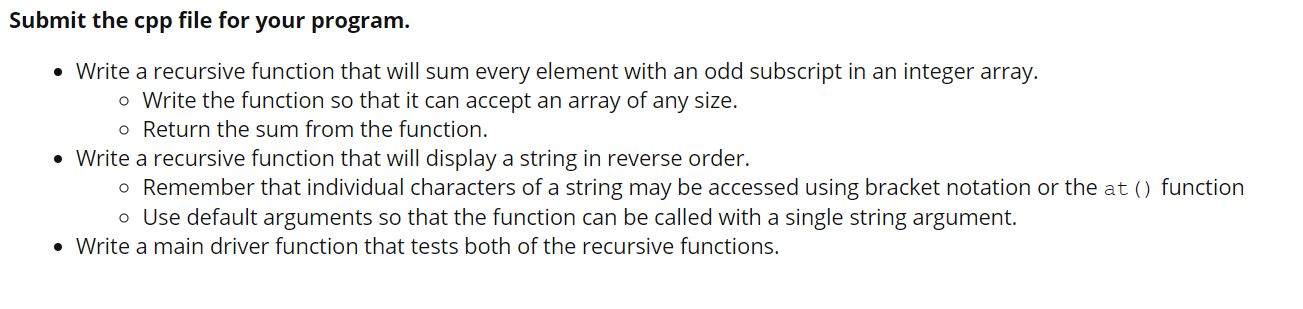Solved Submit the cpp file for your program. • Write a | Chegg.com