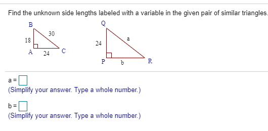 Solved Find the unknown side lengths labeled with a variable | Chegg.com