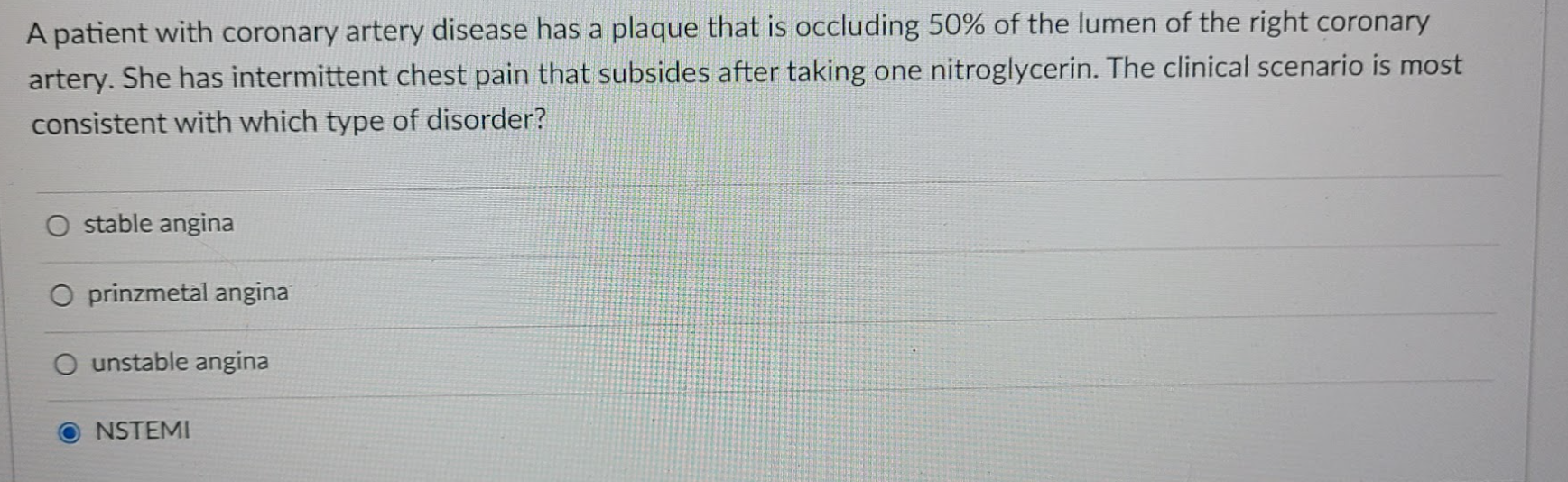 Solved A patient with coronary artery disease has a plaque | Chegg.com