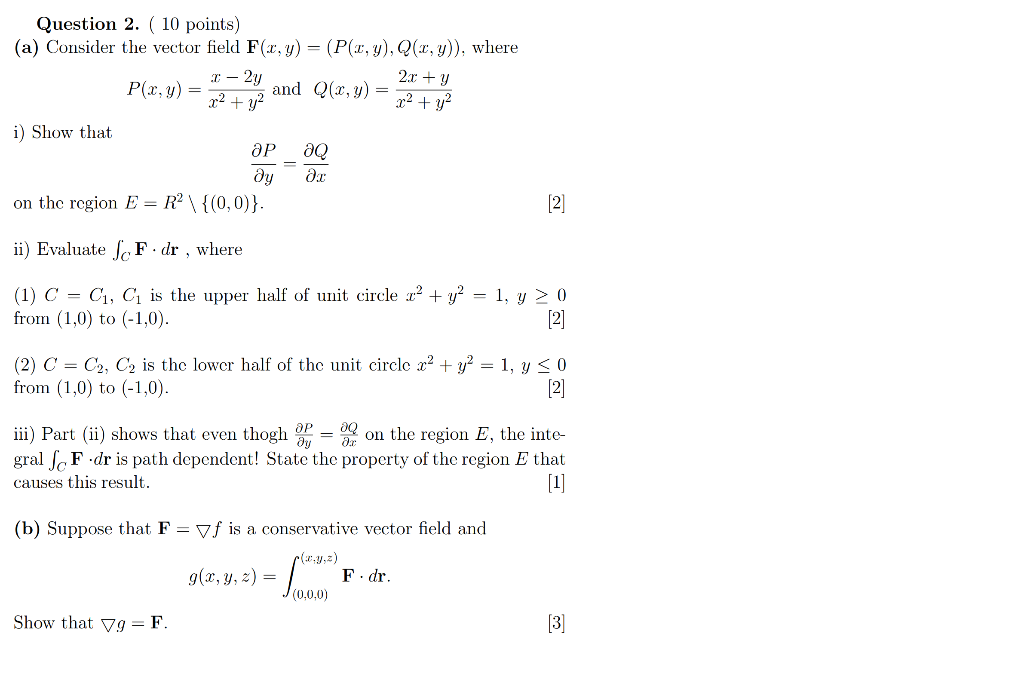 Solved Question 2. ( 10 points) (a) Consider the vector | Chegg.com