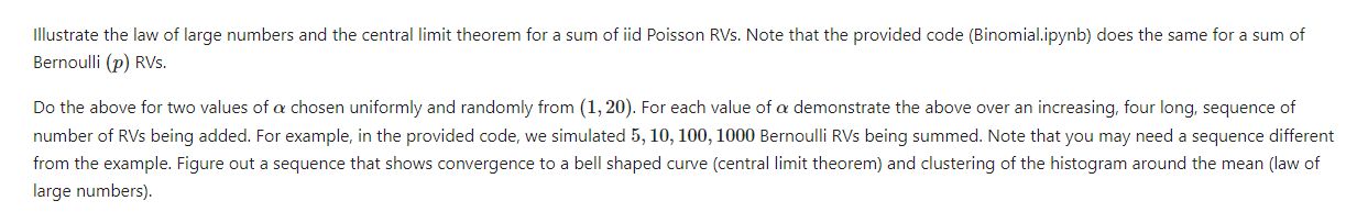 Solved Illustrate the law of large numbers and the central | Chegg.com