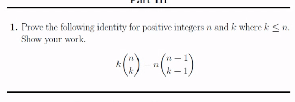 Positive Math Identity Solved 1. Prove the following identity for positive integers | Chegg.com