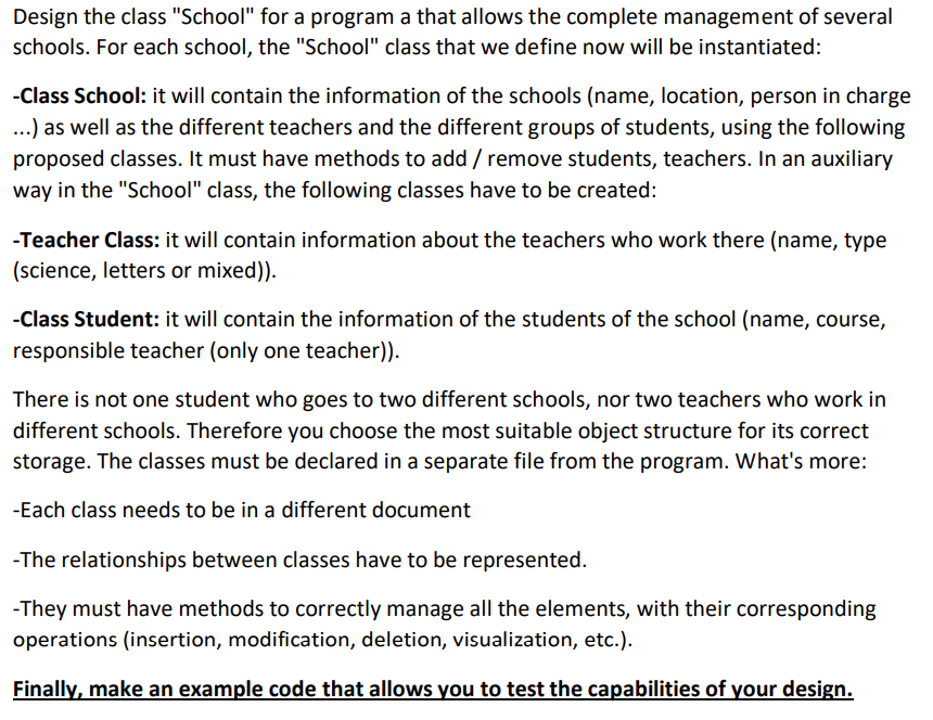 Solved Design the class 