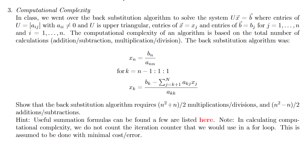Computational Complexity In class, we went over the | Chegg.com