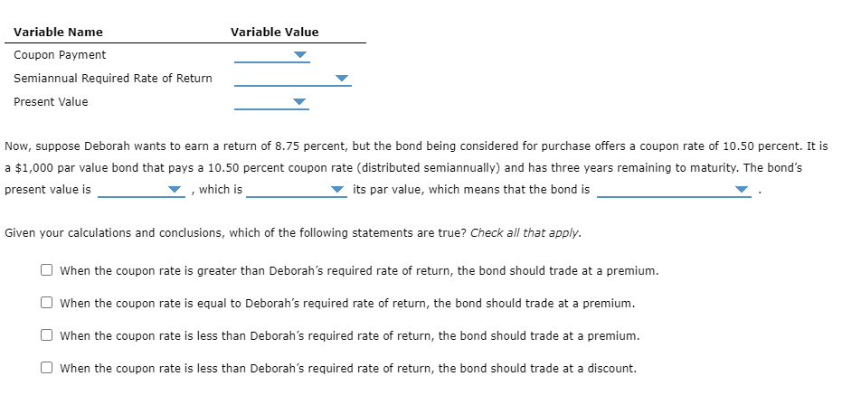 Solved 1. Bond valuation The process of bond valuation is | Chegg.com