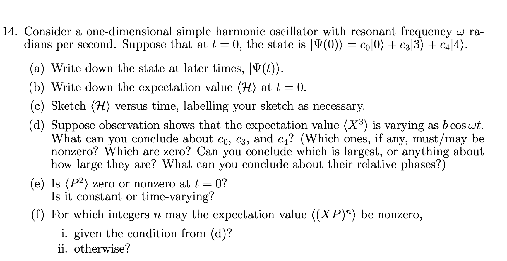 Solved Consider A One Dimensional Simple Harmonic Chegg Com