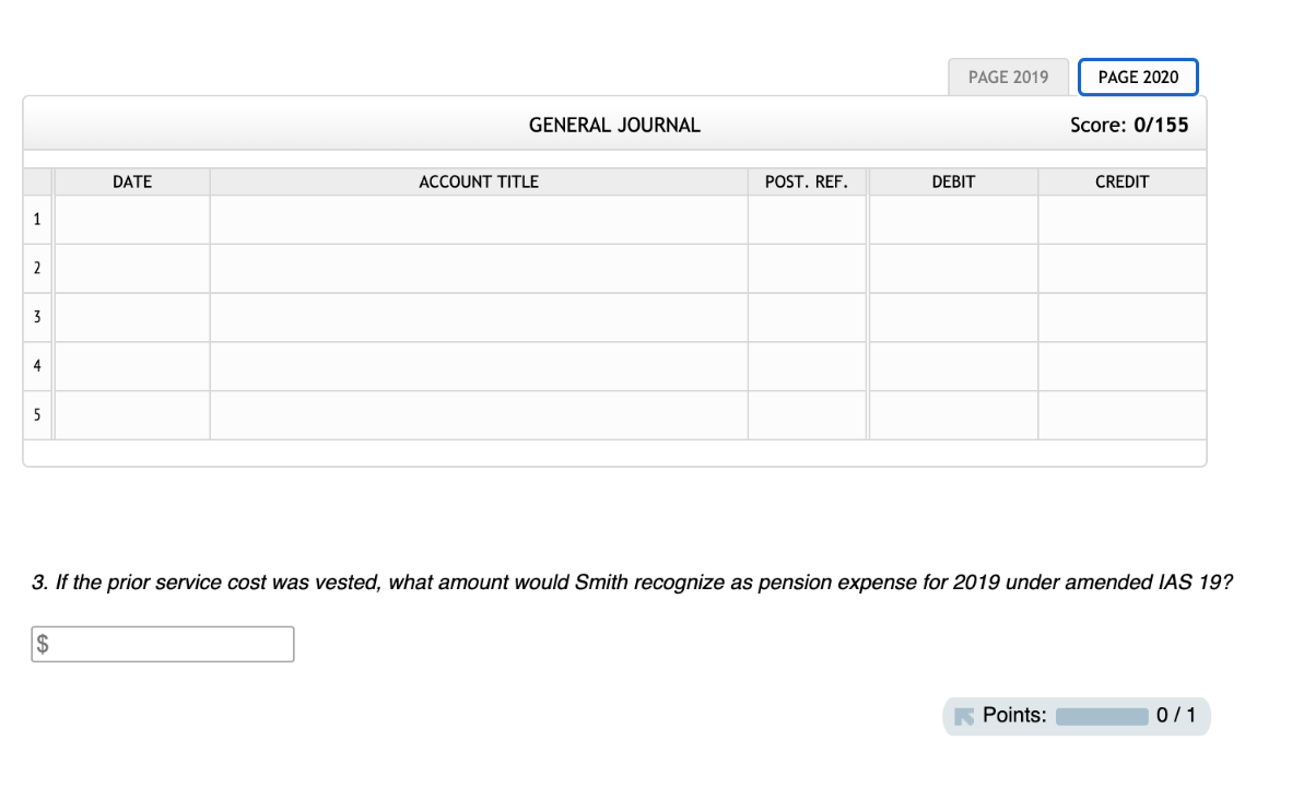 On January 1, 2019, Smith Company adopted a defined | Chegg.com