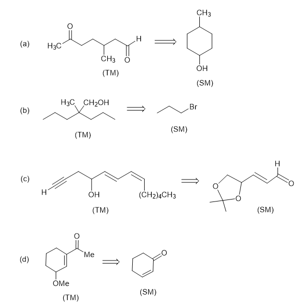 Solved For each molecule by using tools of retrosynthetic | Chegg.com