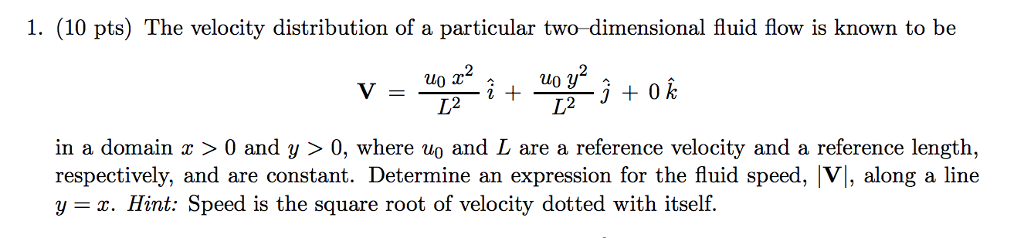Solved 1. (10 pts) The velocity distribution of a particular | Chegg.com