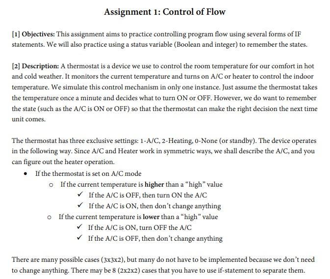 an assignment statement affects a program's flow of control