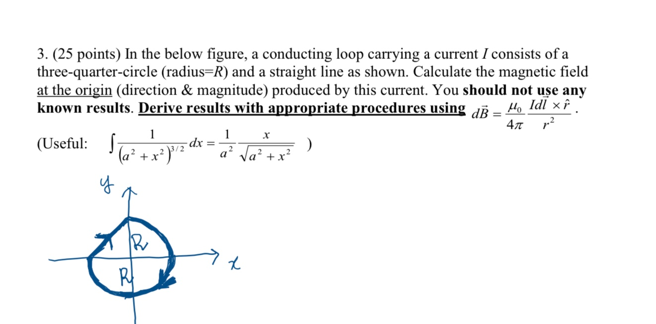 Solved 3. (25 points) In the below figure, a conducting loop | Chegg.com