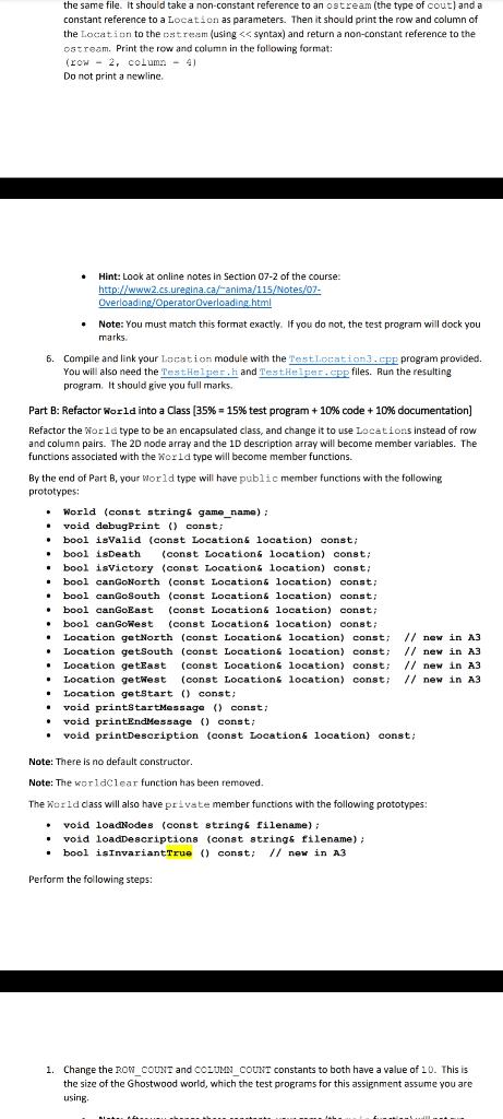 Assignment 3 Overview A program such as the game made | Chegg.com