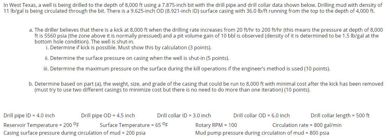 Need help with Petroleum Engineering Homework | Chegg.com