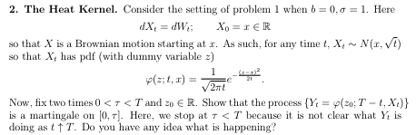 Solved 2. The Heat Kernel. Consider the setting of problem 1 | Chegg.com