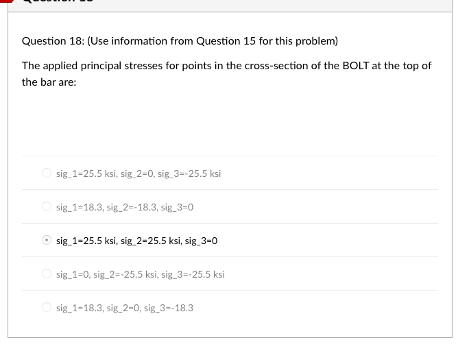 Solved Question 18: (Use information from Question 15 for | Chegg.com