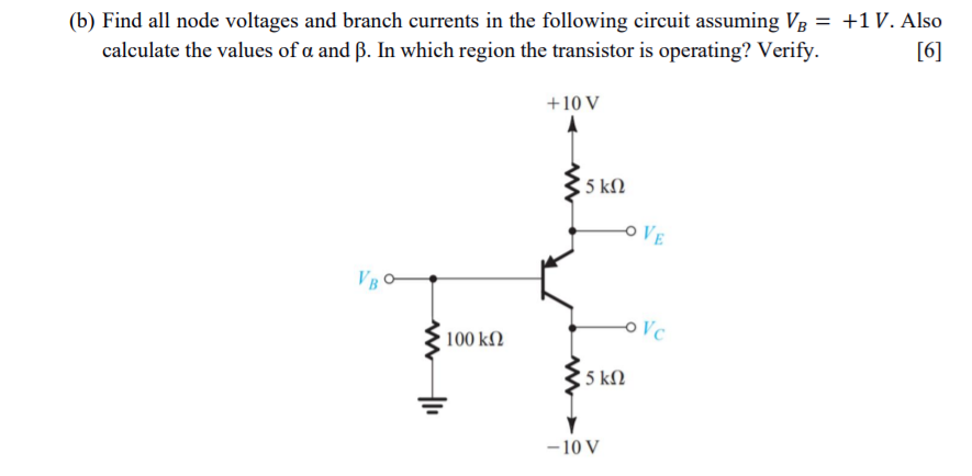 Solved (b) Find All Node Voltages And Branch Currents In The | Chegg.com