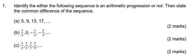 Solved Identify The Either The Following Sequence Is An | Chegg.com