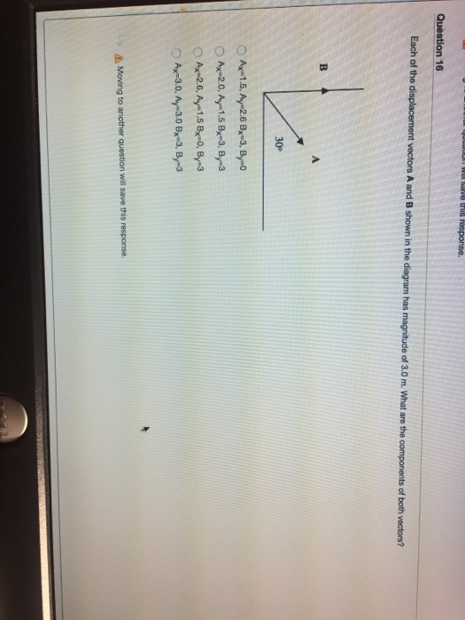 Solved Each Of The Displacement Vectors A And B Shown In The | Chegg.com