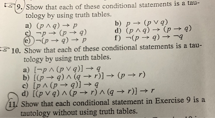 Solved 坷( 9. Show That Each Of These Conditional Statements | Chegg.com