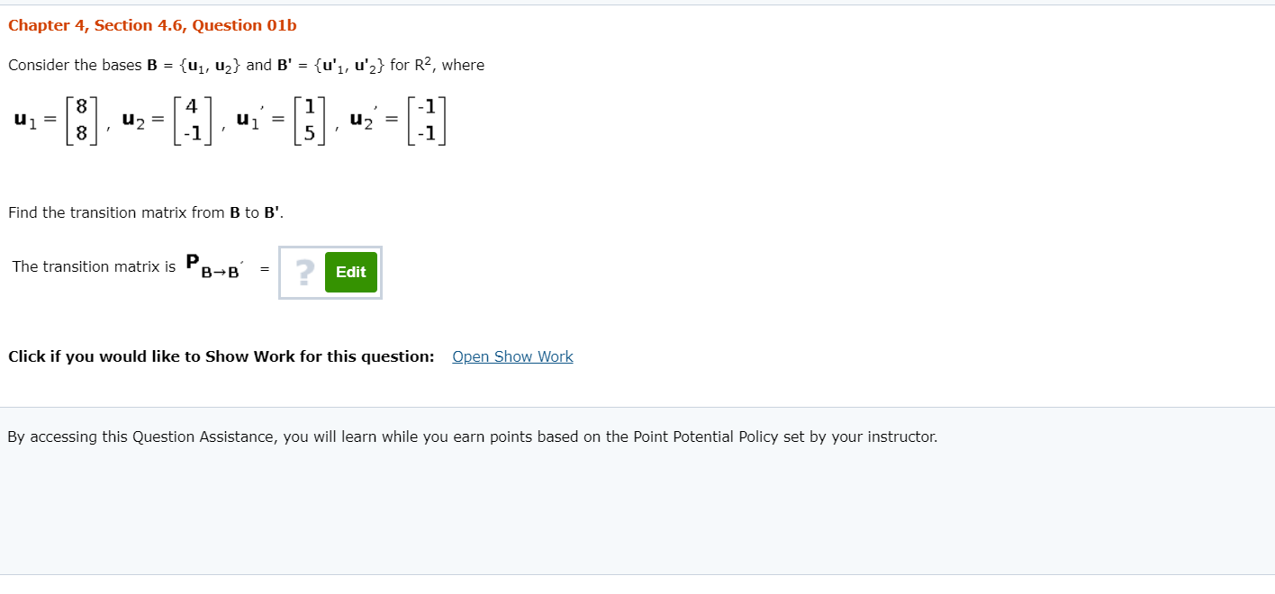 Solved Chapter 4, Section 4.6, Question 01b Consider The | Chegg.com