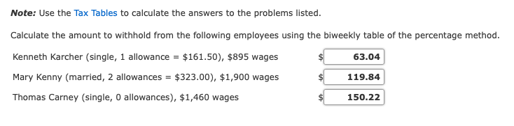 Solved Note: Use The Tax Tables To Calculate The Answers To | Chegg.com