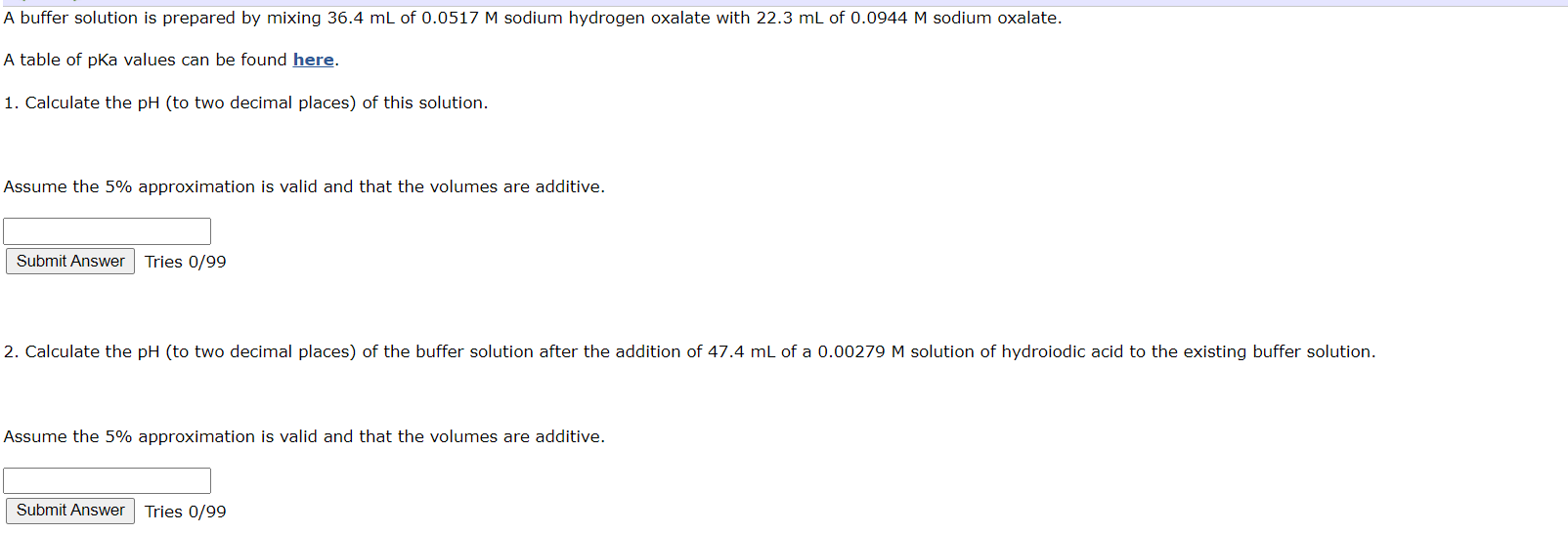 Solved A buffer solution is prepared by mixing 36.4 mL of | Chegg.com