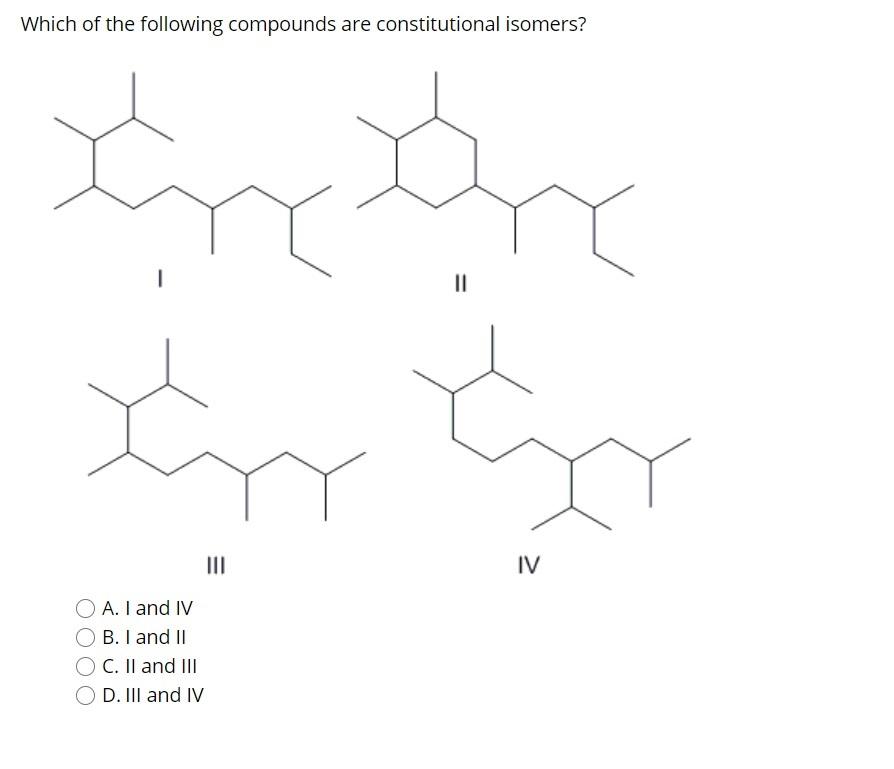Solved Which of the following compounds are constitutional | Chegg.com