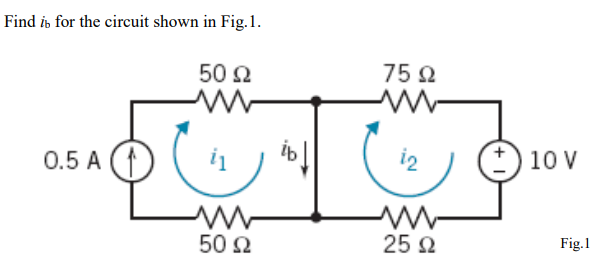 Solved Find Is For The Circuit Shown In Fig. 1. . 1. 50 Ω | Chegg.com